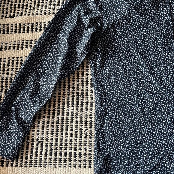 Rugby Size Small Blue Floral Print button up shirt long sleeve - Picture 4 of 6